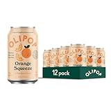 OLIPOP Prebiotic Soda Pop, Orange Squeeze, A New Kind of Soda Packed with Prebiotics, Fiber, and Botanicals, Gluten Free, Vegan, GMO Free, 12oz (12-Cans)