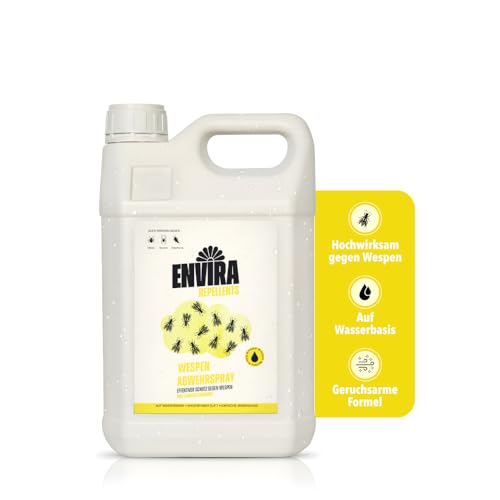 Envira Wespen Abwehrspray 5 Liter - Wespen vertreiben - Spray mit Langzeitwirkung gegen Wespen - Mittel gegen Wespen für Wohnung, Dachboden, Garten - Effektive Wespen-Abwehr