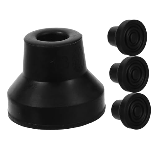 FRCOLOR 4pcs Crutches Climbing Cane Foot Cover Tips for Walking Sticks Trekking Poles Anti-Skid Tip Cane Tip Anti-Slip Crutch Pad Non-Slip Crutch Pad Non-Slip Head Elder Rubber Replace