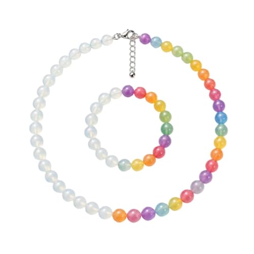 Collar que cambia de color arcoíris con efecto térmico activo de resina