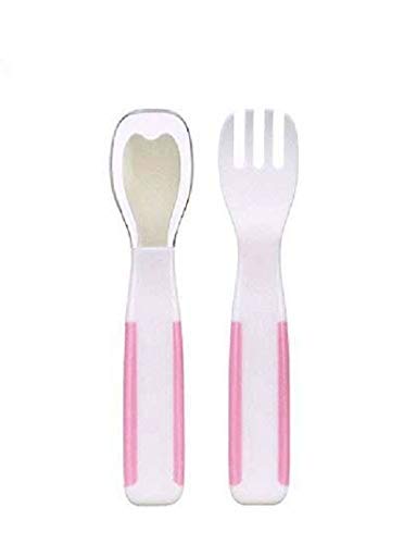 GoMerryKids Baby Feeding Soft Silicon Spoon Fork Set
