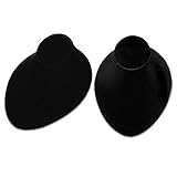 MOOCA Black Velvet Lay Down Necklace Bust Display Jewelry Display Necklace Chain Jewelry Bust...