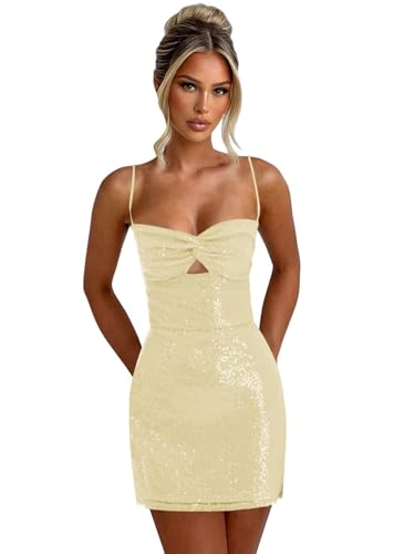 Sequin Homecoming Dresses 2025 Tight Short Prom Dress for Teens Spaghetti Strap Cocktail Party Gowns