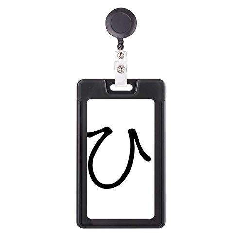 Étui rétractable pour badge Hiragana HI avec cordon enrouleur robuste