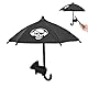 MultiValue Handy Regenschirm Sonnenverdeck, Telefon Regenschirm Sonnenschutz mit Saugnapf Kreativer Mini Regenschirm für Telefon Anti-Blende Handy Regenschirm für Outdoor Reisen (Schwarz)