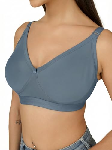 Image of Clothonics Womens Non-Padded Non-Wired Seamless Double Layered T-Shirt Bra
