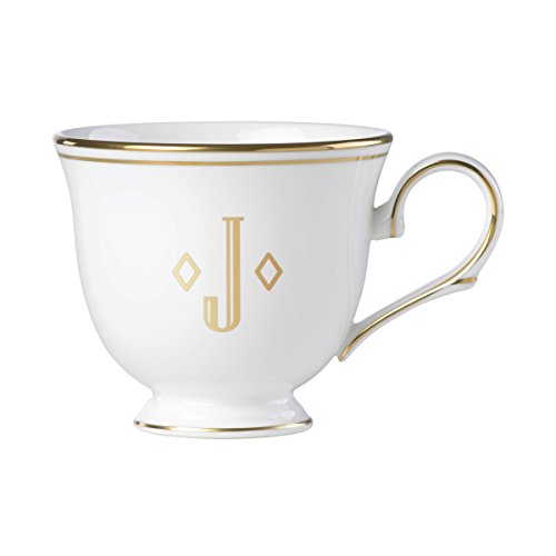 Lenox Federal Gold Block Monogram Dinnerware Teacup, J