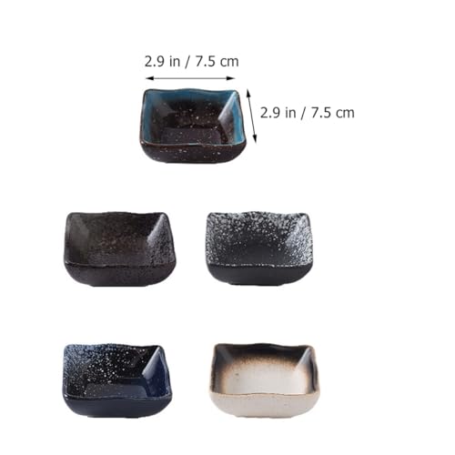 Juego 5 platos de cerámica japonesa para sushi miniatura 2