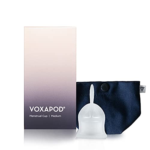Image of VOXAPOD Menstrual Cup Large Size with Case - #1 Active Cup - Wear for 12 Hours - Most Comfortable, Easy Removal, Leak-Proof - Reusable Period Cup Medical-Grade Silicone - Heavy Flow