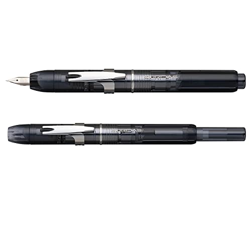 Stylo plume rétractable Platinum Curidas Graphite Smoke pointe F fine
