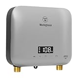 Westinghouse Apolo Mini 6.5kW Tankless Water Heater Electric, 240V Instant Hot Water, Smart WiFi Control, Compatible with Alexa & Google Home, Deep Blue
