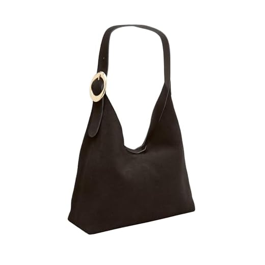 Mariart Cajuzinho Bolsa Shoulder Hobo Feminina de Couro Suede Bovino Legítimo (Café)