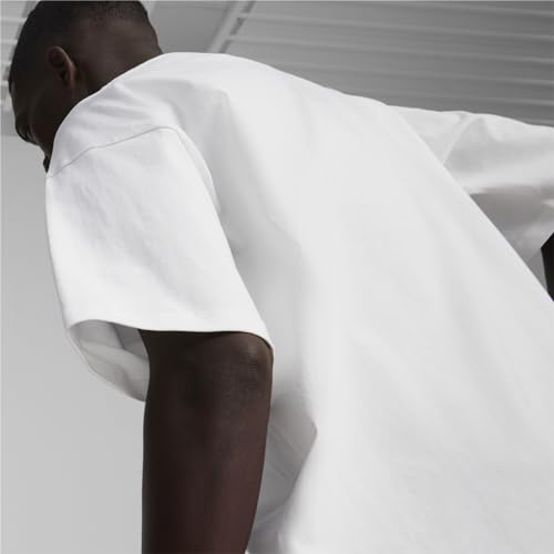 Image of PUMA Mens Better Classics Oversized Logo Crew Neck Short Sleeve Casual Tops Casual