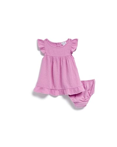 Splendid baby-girls Sun Gauze Ruffle Shoulder Sleeveless Dress With Diaper Cover