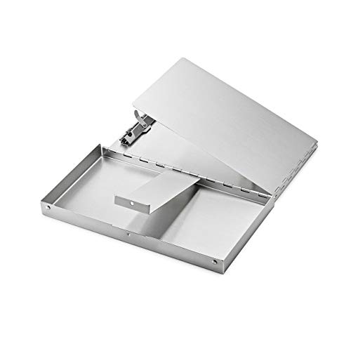 AdirOffice Aluminum Storage Clipboards with Self-Locking Latch for Quick Access to Forms, Tablet, Documents and More. Light Weight and Weather Resistant (12 X 9 X 1)