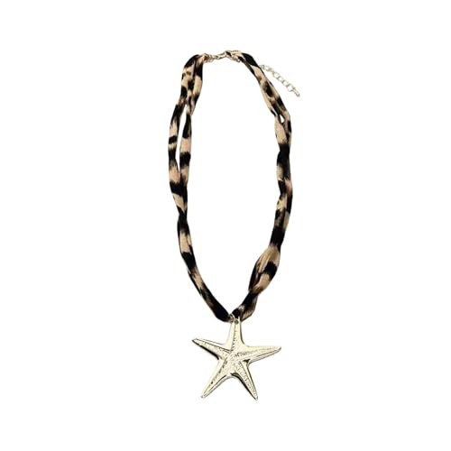 Regalo de joyería para cadena única de clavícula con collar de estrella y bufanda chic