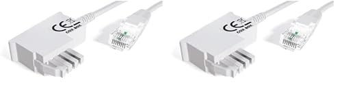 COXBOX 8 m DSL Kabel Fritzbox, Speedport, Easybox - TAE Kabel RJ45 weiß - VDSL ADSL WLAN Router-Kabel mit Twisted Pair für eine zuverlässige Verbindung (Packung mit 2)