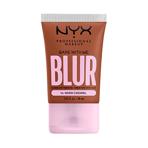 NYX PROFESSIONAL MAKEUP Bare With Me Blur Skin Tint Foundation Make Up with Matcha, Glycerin & Niacinamide - Warm Caramel - image 1