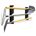 CZWL&HG Heavy-Duty Garden Tool Organizer Wall Mount – Garage Wall Storage Rack for Shovels, Rakes & Long-Handled Tools – Solid Steel, Holds 250 lbs