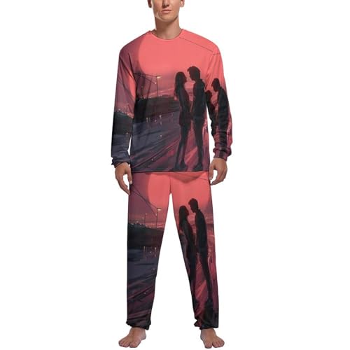Pyjama manche longue homme ensemble chaud contre le froid nocturne en hiver