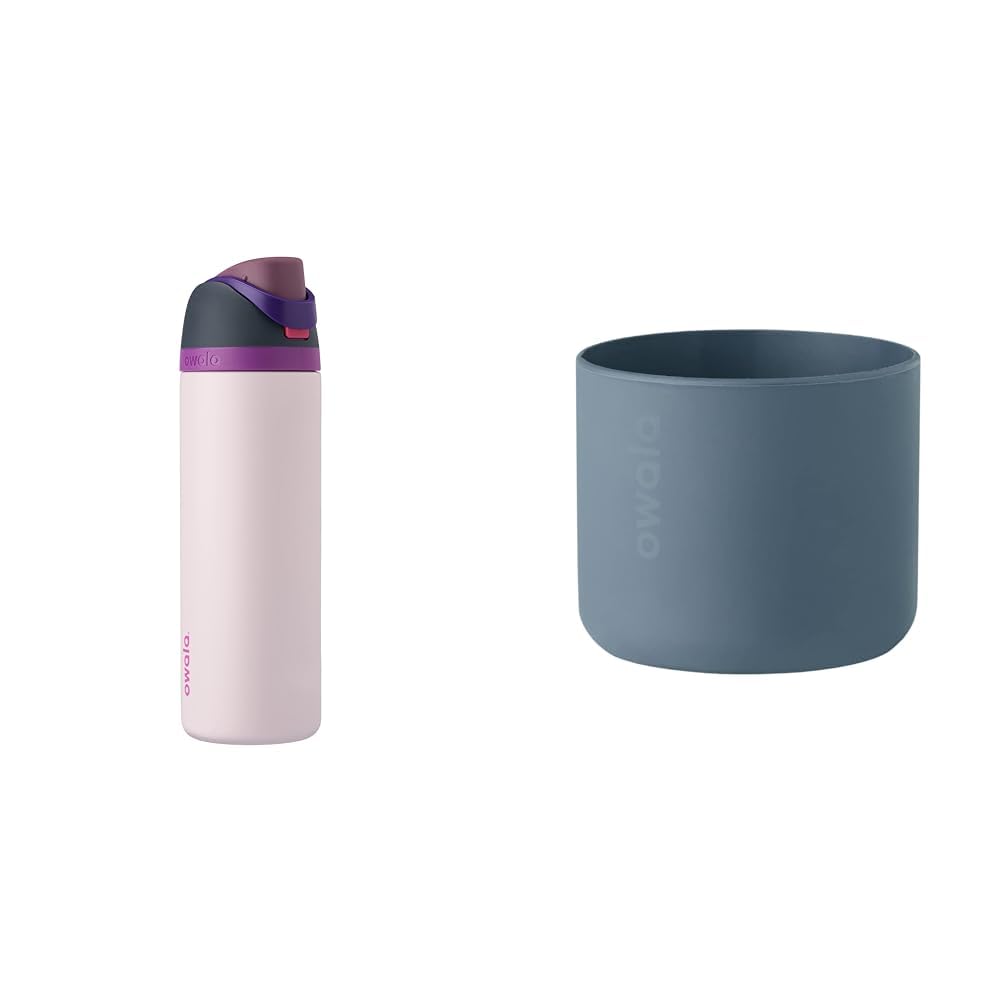 Owala FreeSip 24 oz Water Bottle & 32 oz Silicone Sleeve Bundle