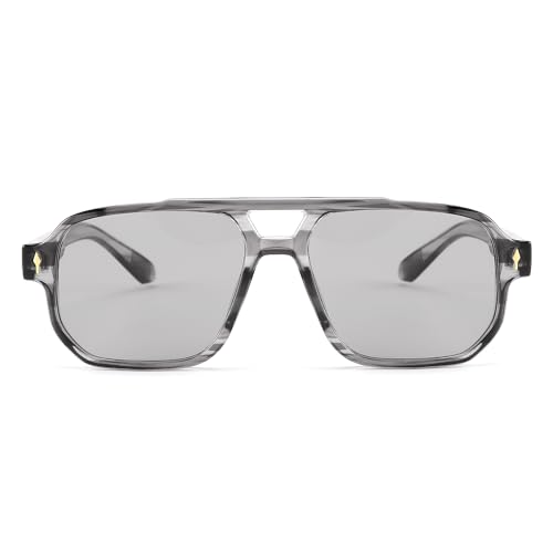 FEISEDY Retro Square Aviator Sunglasses Women Men, 70s Small Vintage Rectangle UV400 Sun Glasses B91203