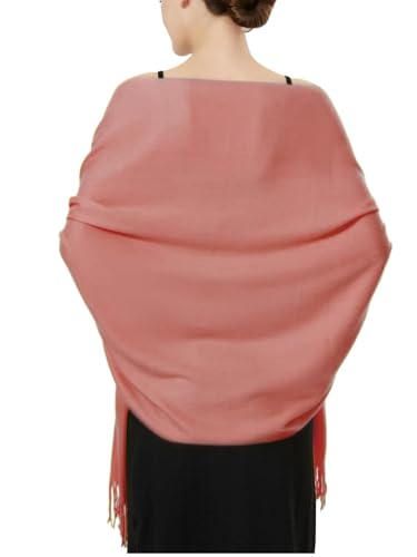 PASKMLNA Large Solid Color Pashmina Shawl Wrap Scarf 80" X 27" (xw#18)