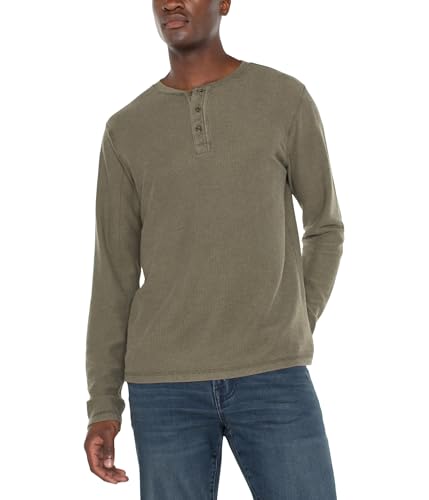 Liverpool Men's Long Sleeve Henley Knit Jacquard