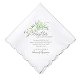 Lillian Rose Daughter Wedding Keepsake Hankie, One Size, White,HA210 DA