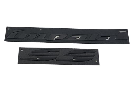 Image of Pair Set 1994-1996 Impala Ss Emblems Rear Quarter Panel 3D Letter Badge Car Nameplate Replacement for Impala (Matte Black)