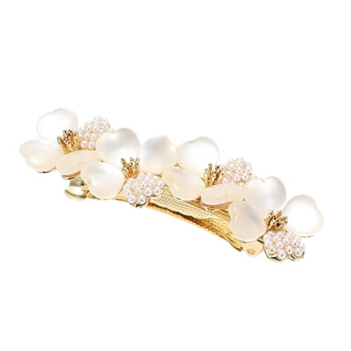 Barretes para cabello con pedrería estilo francés Champagne miniatura 1