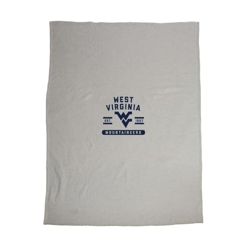Logo Brands NCAA West Virginia Mountaineers Sublimated Sweatshirt Blanket Team Color - Perfect for Bedroom Decor, Stadium Blanket, Camping, Great for Gifts