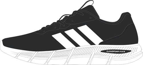 adidas Herren Cloudfoam Flex Laces Shoes, Core Black/FTWR White/Core Black, 43 1/3 EU – Ansicht 8