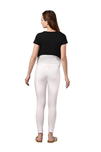Image of Women's Cotton Lycra Over The Belly Maternity Leggings for Pregnant Women for Pre & Post Pregnancy