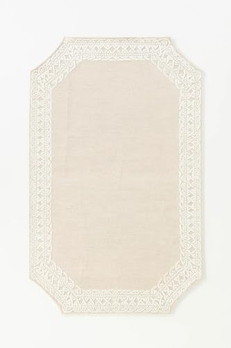 RUG ELM Hand Tufted Wool Blend Shaped Area Rug with