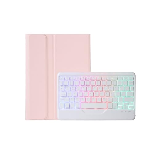 Funda con teclado Lenovo Xiaoxin Pad Pro 11.2 para escribir en la oscuridad con teclado QWERTY rosa