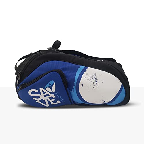 SAVE SPORT, RAQUETEIRA BEACH TENNIS 50, Preto com Azul Royal