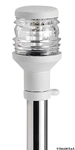 Hampe compacte OSCULATI INOX 100 cm avec feu blanc pour naviguer la nuit