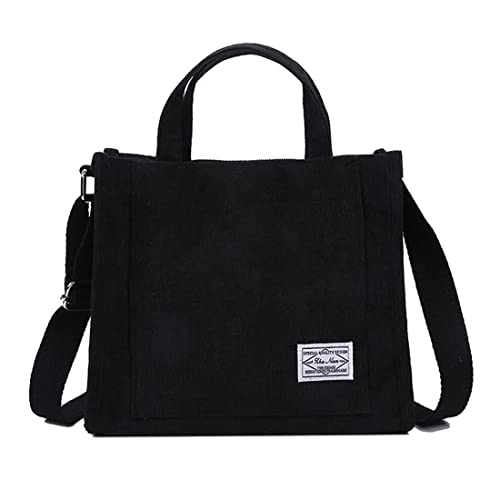 YUDOXN Umhängetasche Damen, Schultertasche Groß Cord Tasche Lässige Tote Handtasche Fashion Stofftasche für Alltag, Büro, Schulausflug und Einkauf … Cover