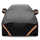 Wasserdichte Autoabdeckung für jedes Wetter: Die Autoabdeckung aus strapazierfähigem Oxford-Gewebe schützt Ihren Autolack zuverlässig und bietet optimalen Schutz. Sie schützt den Lack und verhindert Wasseransammlungen. Das zuverlässige, mehrlagige Gewebe ist sowohl im Innen- als auch im Außenbereich langlebig einsetzbar.