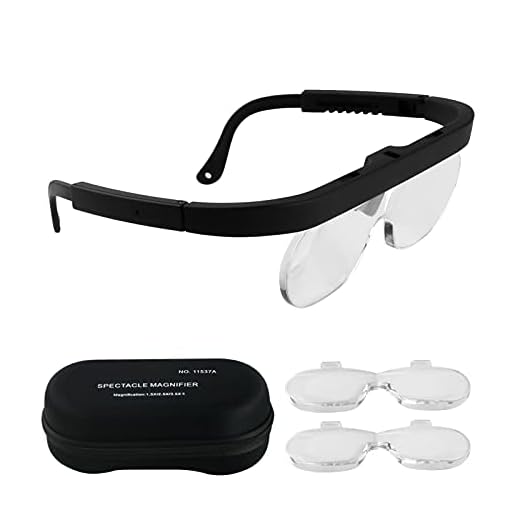 ERYUE Lupas,Lupa de 1,5/2,5/3,5X Lupa de fone de ouvido montada na cabeça lupa lupa com várias lentes para artesanato relógio relógio eletrônico reparo ferramenta passatempo