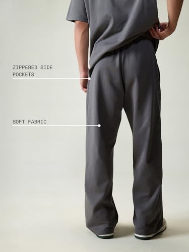 Image of CAVA Wide Leg Joggers for Men | High Waist Lounge Pants, Soft Cotton Terry, Relaxed Fit Sweatpants with Pockets