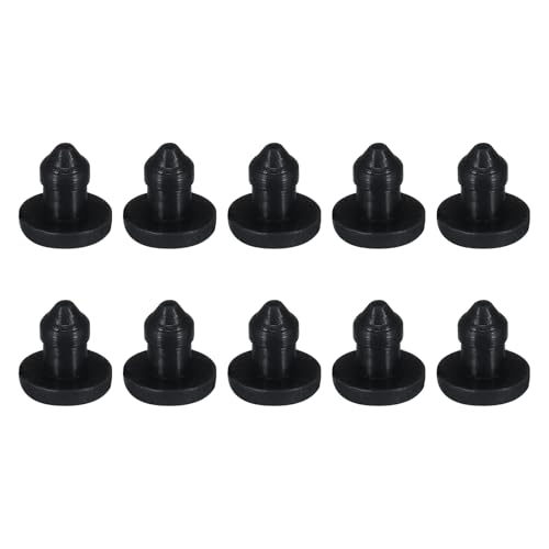 Image of Snap in Locking Hole Plugs Rubber Panel Seal Cover Drilled Silicone Caps, [for Kitchen Rubber, Waterproof Sealing Plugs] - 4mm /0.2in /Black /10Pcs