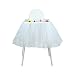 vLoveLife 40'' x 14'' White Tulle Tutu Skirt For High Chair Decor For 1st Birthday Party Baby Shower Decorations Favor