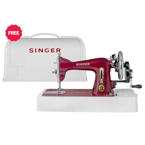 Image of SINGER Solo Red Straight Stitch Hand Sewing Machine with Free Body Cover | 850 SPM | Heavy-Duty Cast Iron Body | Ideal for Home Use & Thick Fabrics | Built-in Thread Cutter | 2 Years Warranty