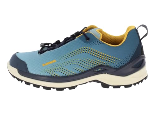 LOWA Multifunktionsschuhe Zirrox 2 GTX Lo SL Ws wasserdichte und komfortable Damen Outdoorschuhe mit griffiger Laufsohle Blue/Yellow EU 38