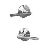 Schlage F10 LAT 625 Latitude Passage Lever, Bright Chrome