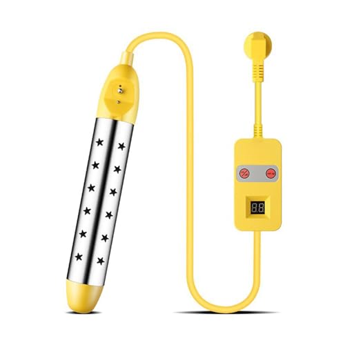 Chauffe-Eau a Immersion 2500W, Chauffe-Piscine avec Affichage de Température LED et Contrôleur de Température, Thermoplongeur Electrique Portable en Acier Inoxydable pour Piscine, Seau, Baignoire