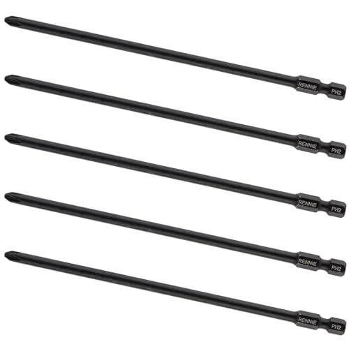 5 x Rennie Tools 152mm Long PH2 Compatible with Festool AF55-DWP/DWC PH2-AF 55 Autofeed Collated Drywall Screwdriver Gun Bit Heavy Duty Phillips No.2