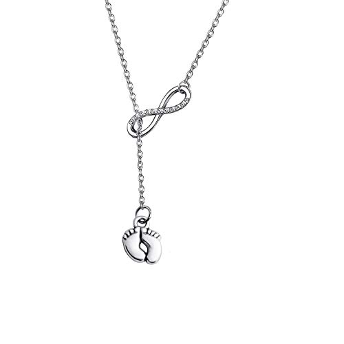 Collana Lariat Piedini di Neonato Collana per Nuova Mamma Nuovo Regalo per Neonato